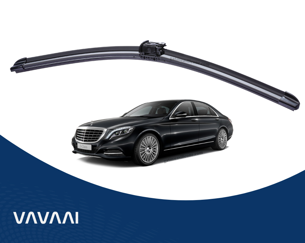 Gạt mưa xe Mercedes S450 Luxury 2017 đến 2025 Silicone lưỡi phẳng
