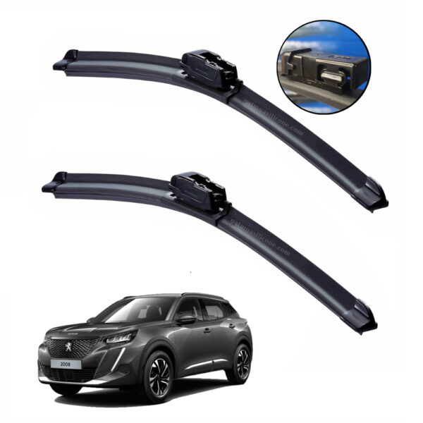 Gạt mưa xe Peugeot 2008 2020 đến 2025 Silicone lưỡi phẳng