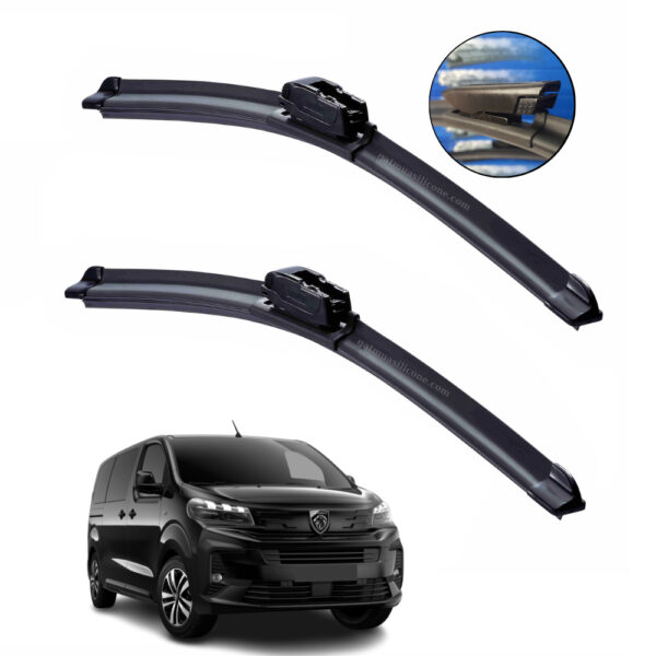 Gạt mưa xe Peugeot Traveller 2019 đến 2025 Silicone lưỡi phẳng